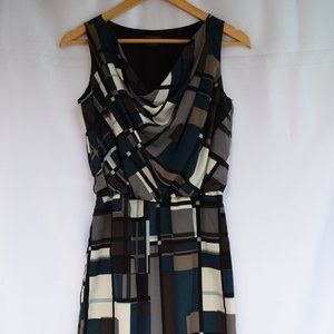 Banana Republic Sleeveless Dress w. Modern Print